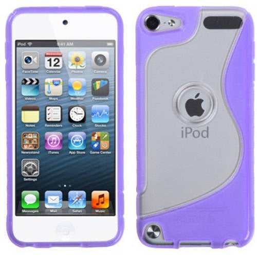 Mybat Transparent Clear/Solid Black Gummy Cover for APPLE iPod touch 5th 6th gen 