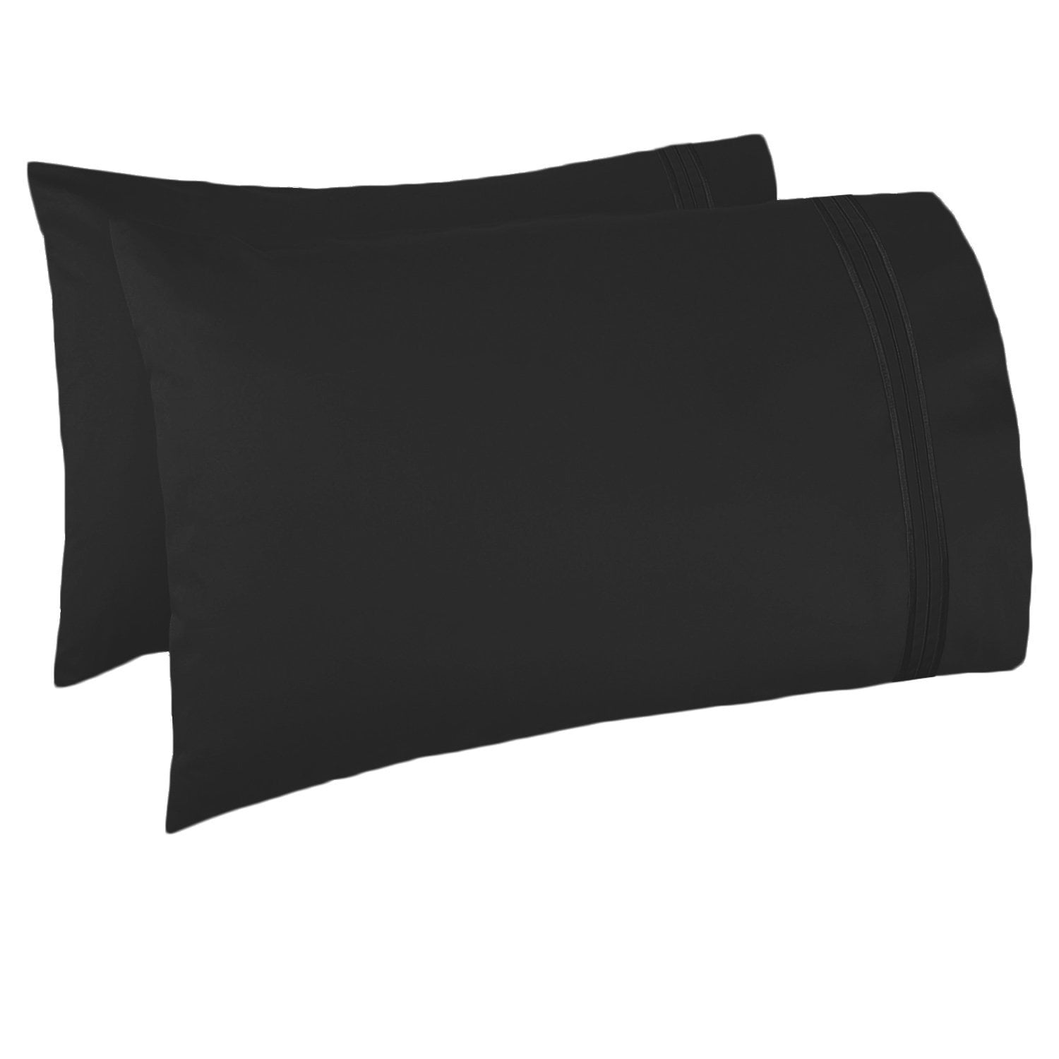 Clara Clark 6-Piece 1800 Thread Count Black Microfiber Bed Sheet Set, King - Hypoallergenic