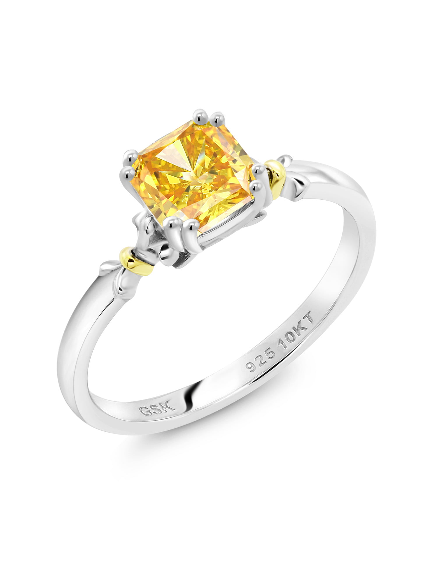 Gemstone Rings 10*10mm Asscher Cut Ring Asscher Cut Engagement Ring Genuine 925 Silver 3 Ct.Gift Ideas Valentines Gift Asscher Cut Rings