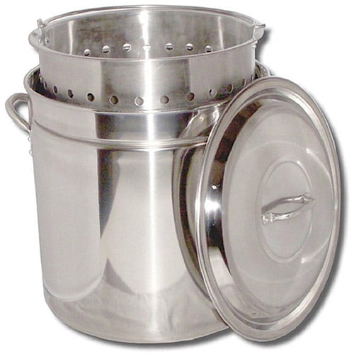 King Kooker KK32R Aluminum Pot with Basket and Lid 32-Quart