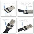 thumbnail image 7 of Chenyang CY Up Angled USB 2.0 Type-A Male to Micro USB 5Pin Male Data Flat Slim FPC Cable for FPV and Disk and Phone, 7 of 7