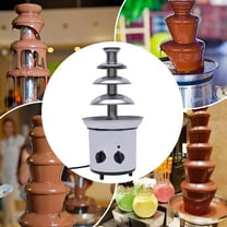 Miumaeov 4 Tiers Chocolate Fountain, Hot Chocolate Commercial Stainless Steel Luxury Party Wedding Hotel