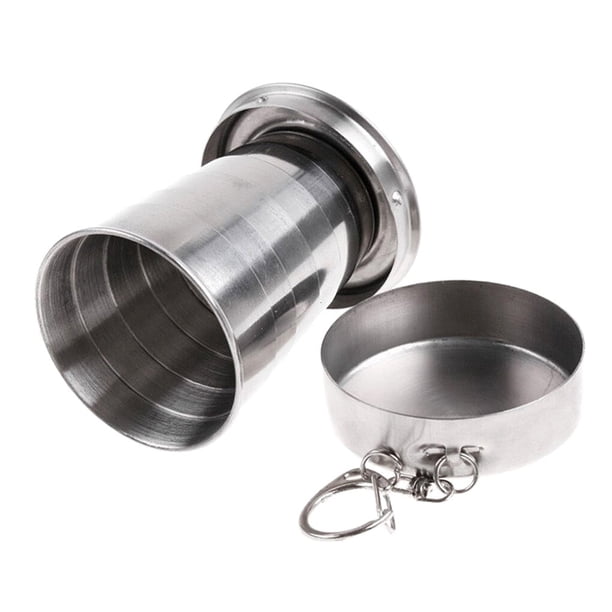 Yuarrent Taza de agua plegable de acero inoxidable, taza plegable para acampar, suministros para beber al aire libre, 75ML Type3 NO3