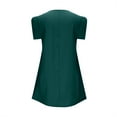 thumbnail image 5 of JIUKE Mini Dresses for Women Short Sleeve Solid Color Tank Dress Casual Flowy Pleated Summer Sundresses, 5 of 8