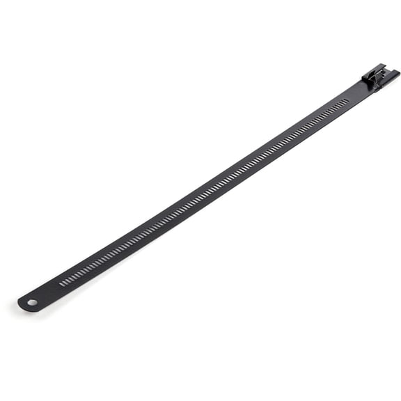 Startech.com 9"(22cm) Metal Cable Ties, 1/4"(7mm) Wide, 2-1/4"(55mm) Bundle Dia. 100lb(45kg) Tensile Strength, Nylon Coated 316 Stainless Steel, Self Locking Metal Detectable Ties, 50 Pack - Nylon 11