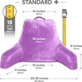 thumbnail image 2 of Husband Pillow Light Purple, Original Reading Pillow in Bed Rest Chair, Shredded Memory Foam Large Lounge Cushion Adult Backrest with Arms, Comfy Back Support for Sit Sitting Up, Wash/ Removable Cover, 2 of 9