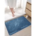 thumbnail image 3 of 1pc Modern Style Polyester Fiber Rectangular Leaf Patterned Carpet, Absorbent Floor Mat Suitable For Living Room Home Decor, 3 of 4