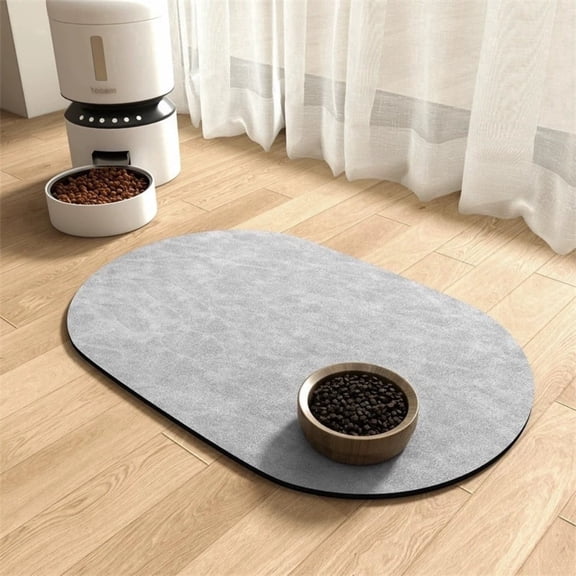 Absorbent Dog Food Mat-Dog Cat Mat for Food and Water Bowl, Quick Dry Pet Food Mat, No Stains Pet Feeding Pad,12" x 16"