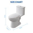 thumbnail image 2 of ADA Commercial One Piece Toilet Dual Flush 0.8/1.28 GPF, Comfort Height Ceramic with Soft Close PP Seat, CUPC Certified 12 inch Rough In, White, 2 of 7