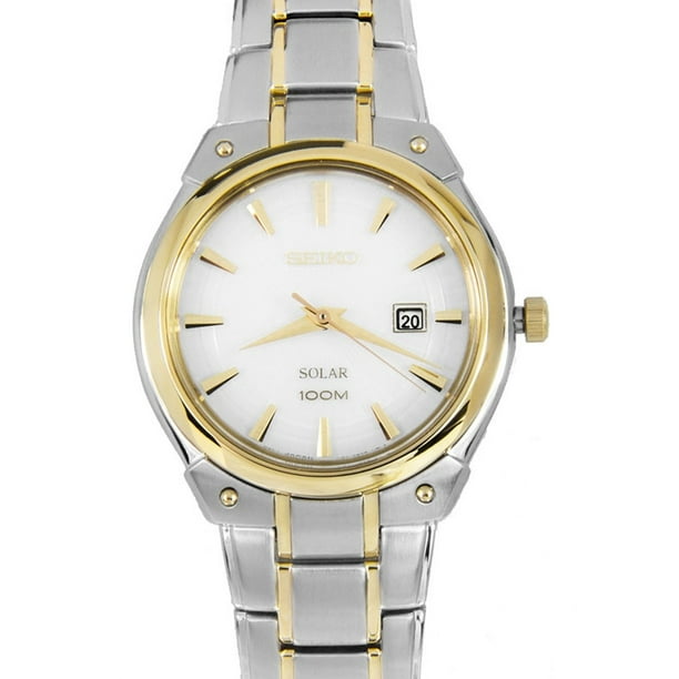 Seiko Seiko Women's Solar Powered White Dial Watch SUT128P1 Walmart