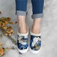 thumbnail image 4 of Zapatos de lona de corte bajo de fondo plano para mujer Zapatillas de algodón antideslizantes planas informales versión perezosa de un pie Wmkox8yii hj789, 4 of 6
