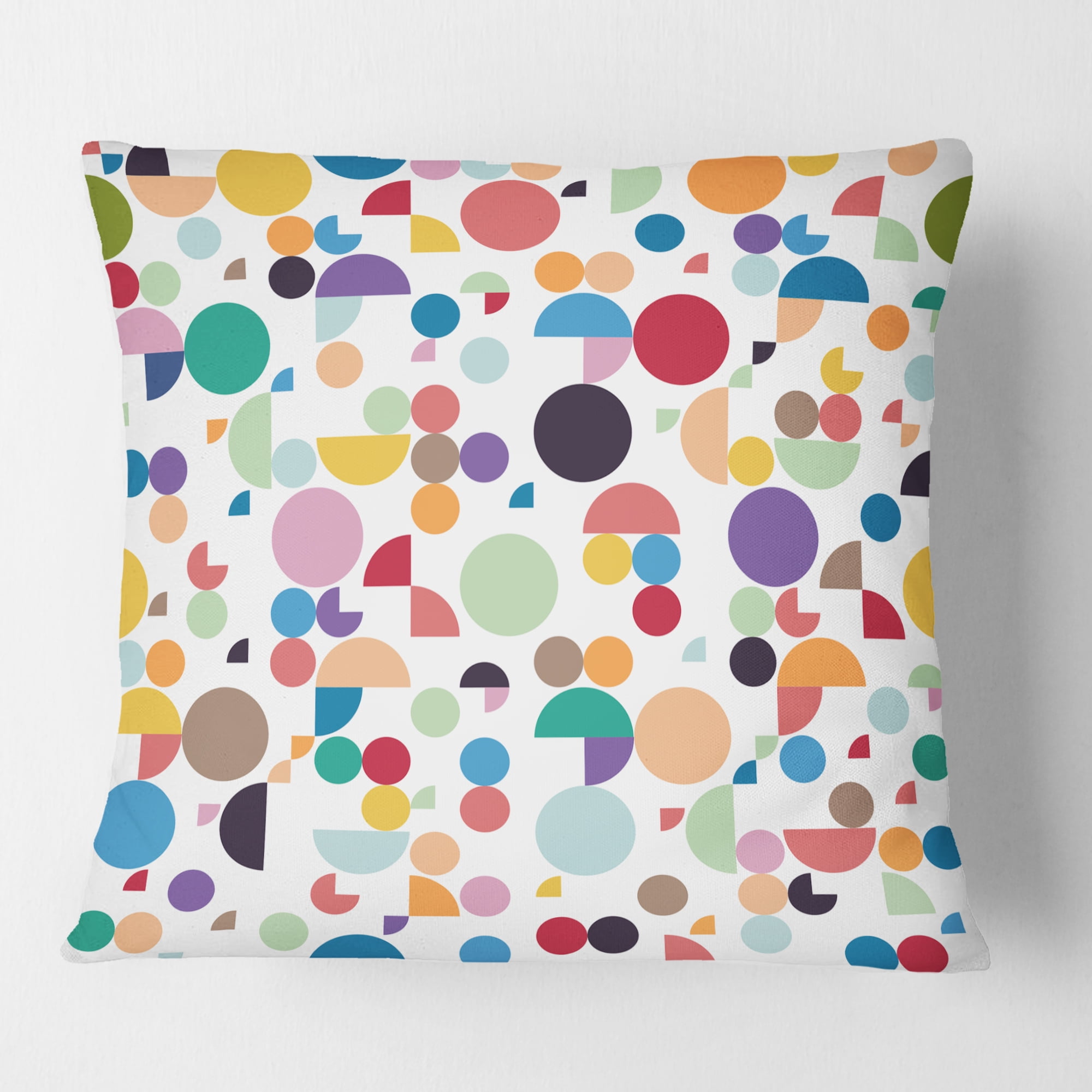 Designart Retro Abstract Circular I' Mid-Century Modern Throw Pillow - 18x18