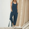 thumbnail image 2 of B91xZ Combinaisons pour Femmes Combinaisons Amples avec Poches, Bleu S, 2 of 4