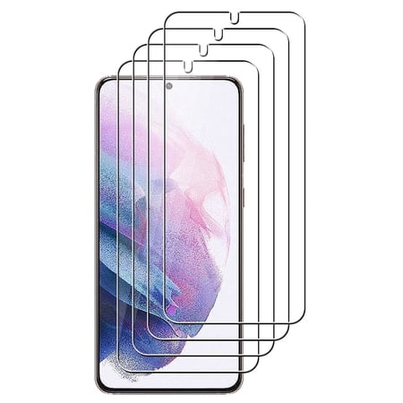 UZWZW (4 Pack) Tempered Glass HD Clear Screen Protector for Samsung Galaxy S21 Plus 5G
