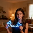 thumbnail image 5 of UPONRAY Single Line Custom Neon Signs with Dove, Usb Powered with Adjustable Brightness Wall Decor for Gifts, Yellow, 16 inch, 5 of 9