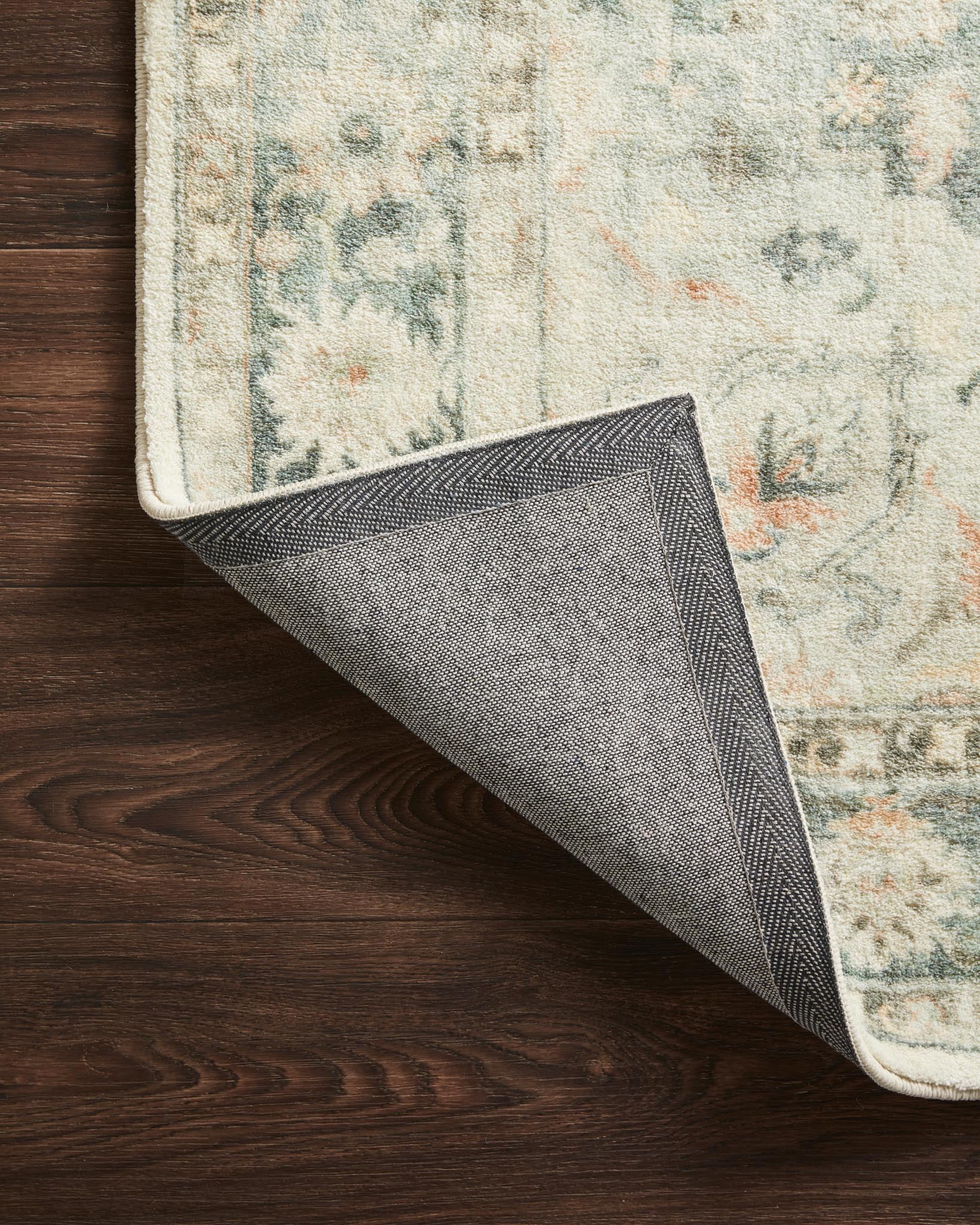 Loloi Rosette Teal / Ivory 18" x 18" Sample Rug