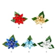thumbnail image 2 of Yuarrent Flores de purpurina navideña, adorno de árbol de Navidad, decoración de fiesta de Año Nuevo, accesorios de diseño para el hogar, sala de Kits de decoración para fiestas cian Yuarrent HA069940-04, 2 of 6