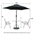 thumbnail image 2 of 7.5ft * 7.5ft Patio Umbrella with Crank and Push Button Tilt, Outdoor Table Market Umbrella with Aluminum Pole - Black, 2 of 10