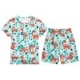 thumbnail image 1 of Ensemble Garçon Chemise à Manches Courtes Imprimée Col Ras du Cou Court Tenues d'Été 2-3 Ans Vêtements Garçons, 1 of 3