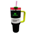 thumbnail image 2 of Termo Tipo Stanley Quencher H2.0 FlowState - Vaso de acero inoxidable aislado al vacío con tapa y popote para agua, té helado, café, licuados y más, carbón, 1.18L, 2 of 5