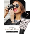thumbnail image 4 of Wearlizer Celtic Knot Leather Band Compatible with Samsung Galaxy Watch 8 40mm 44mm & Watch 8 Classic 46mm, Slim Dressy Leather Strap for Women with Designer Interlock Buckle, 4 of 6
