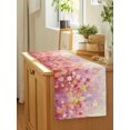 thumbnail image 5 of Table Runner Abstract Plant Table Runners Pink Daisy Full Spring Flowers Cotton Linen Dresser Scarf Kitchen Dining Table Decor for Home Dinner Party Decor 13x90 Inch, 5 of 9