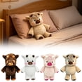 thumbnail image 3 of Cow Stuffed Animal, Running Pose Stuffed Animal Toy, Adorable Fluffy Cow Plush Toy, Soft Farm Stuffed Animal Plushies, Running Stuffed Animal for Stress Relief and Emotional Support, Brown, 11.8 Inch, 3 of 4
