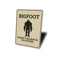 thumbnail image 4 of Bigfoot Doesnt Believe in You Novelty Decor, Metal Wall Sign - 10x14 Inches, 4 of 4