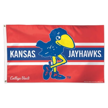 Wincraft NCAA Kansas Jayhawks Deluxe Flag - 3x5 Feet, Officially Licensed College Team Flag