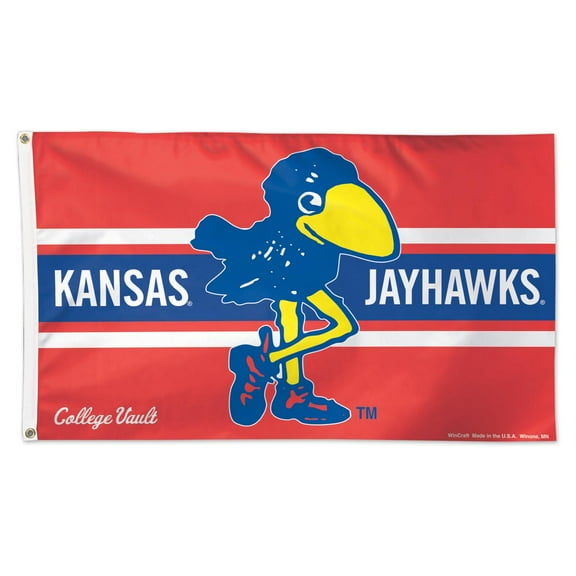 WinCraft Kansas Jayhawks Single-Sided College Vault Deluxe Flag