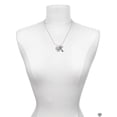 thumbnail image 3 of Delight Jewelry Silvertone Little Sister on AB Crystal Heart - Love and Lock Charm Necklace, 18"+1", 3 of 4