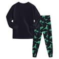 thumbnail image 3 of Hudaneo Baby Boy Clothes 2T 3T Infant Baby Boys Long Sleeve Cartoon Print Tops Pants Sleepwear 2 Piece Set, Green 2-3 Years, 3 of 6