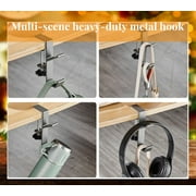 Arsey Fireplace Garland and Stocking Holder, 2 in 1 Mantel Hangers, Essential Christmas & Xmas Decoration(White, 6 pieces)