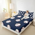 thumbnail image 4 of Manfei Cartoon Baseball Twin Sheet Sets for Teens, Sports Lover Twin Fitted Sheet, Modern Ball Game Flat Sheet, Super Cozy Room Decor, 3-Piece, 4 of 7
