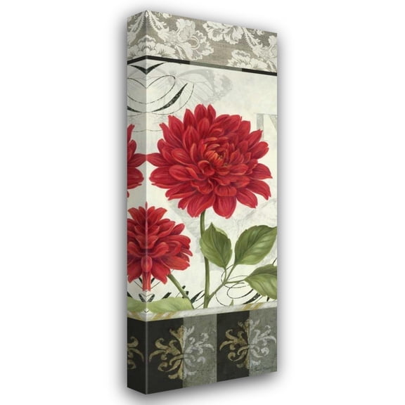 Pamela Gladding 11x24 Gallery Wrapped Canvas Wall Art Titled - Etude en Rouge Panel I