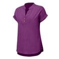 thumbnail image 6 of GZWYHT Cotton Linen Tops For Women，Beach Vacation Clothes for Women Summer Vacation Top Shirts for Women Trendy Summer Shirts for Women Tunic Tops Plus Size Tops, 6 of 8