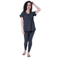 thumbnail image 1 of Moomaya Ensemble de Nuit pour Femmes Pyjama en Coton 2 Pcs Chemises de Nuit, 1 of 7