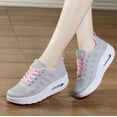thumbnail image 5 of Women's Platform Shoes Lady Fashion Sneakers Youth Girl Chunky Sneakers Comfort Dressy Casual Shoes Wide Toe Breathable Walking Tennis Sport Shoes Thick Soled, 5 of 13
