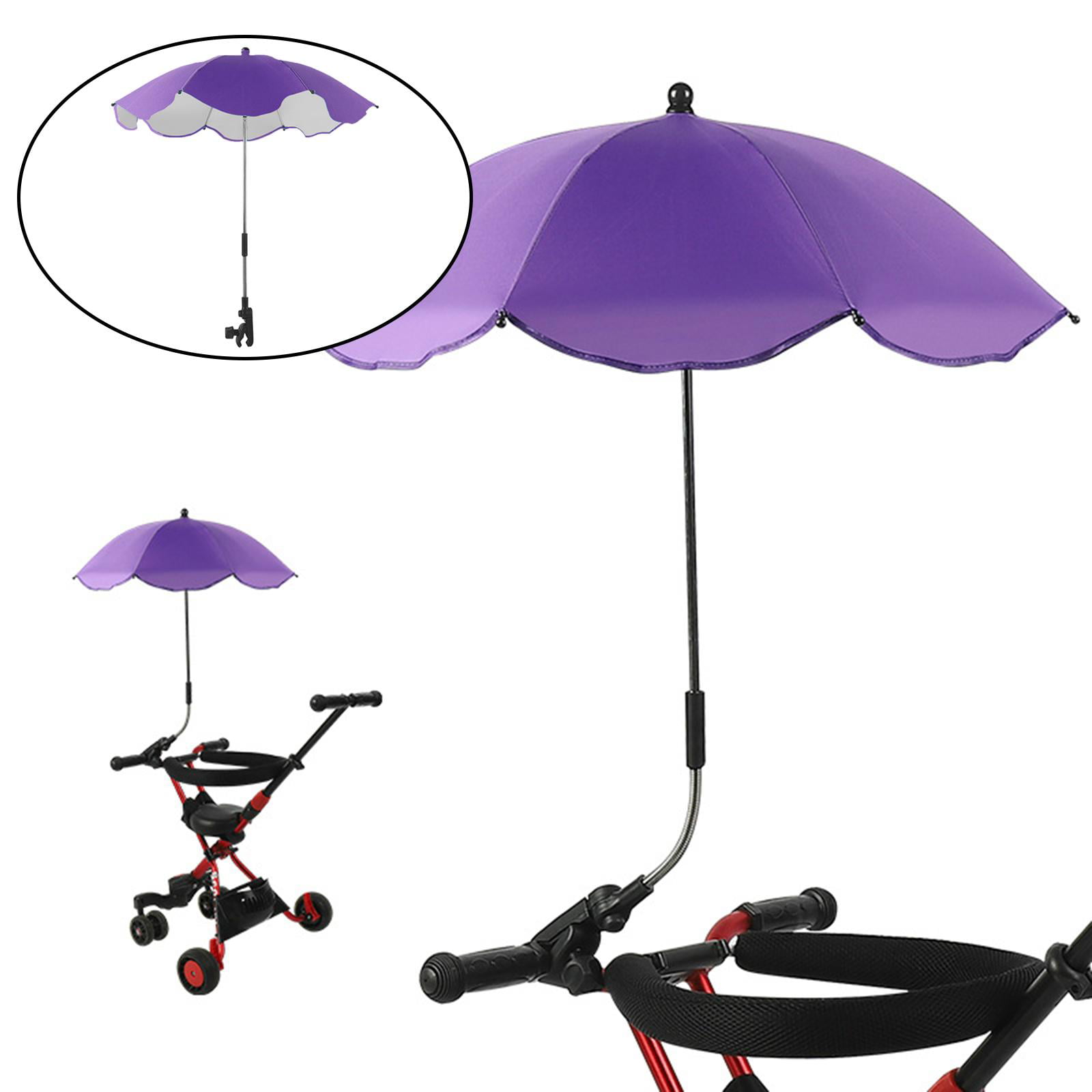 Purple Buggy Stroller Pushchair Sun Protector Shade 