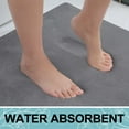 thumbnail image 5 of Buganda Memory Foam Bathroom Rugs, Absorbent Non-Slip Bath Mat for Bathroom, Soft Washable Bath Rug, 24"×47", Dark Grey, 5 of 9