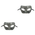 thumbnail image 2 of Qarigey Media cara Accesorios antiguos Disfraces de disfraces Accesorios tallados Mardi Gras Fiesta Rendimiento Halloween plata antigua plata antigua 2piezas Qarigey CBP372964, 2 of 6