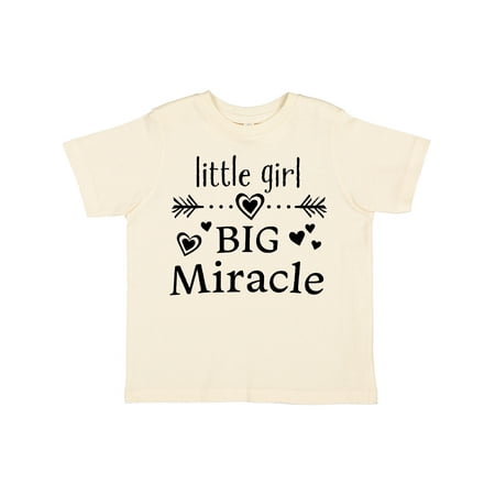 

Inktastic Little Girl Big Miracle Gift Toddler Toddler Girl T-Shirt