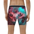 thumbnail image 2 of Men's Boxer Briefs, Psychedelic Hairless Cat Soft and Breathable Mens Underwear Boxer Briefs With Widen Waist, 2 of 5