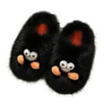 thumbnail image 1 of Pantuflas de monstruo cálidas e informales, bonitas, para el hogar, para dormitorio, interior y exterior Negro, 1 of 9