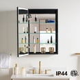 thumbnail image 4 of ANGELES HOME 20"x30" LED Mirrored Medicine Cabinet, Medicine Cabinets with Lights for Bathroom, Recessed or Surface Mount, Led Medicine Cabinet with Outlets & USB, Defogger, Dimmer, Left Opening Door, 4 of 12