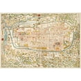 thumbnail image 2 of Kahei, Takebara 14x11 Gold Ornate Wood Framed with Double Matting Museum Art Print Titled - Map of Kyoto 1863, 2 of 4