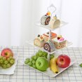 thumbnail image 3 of Soporte para cupcakes de 3 niveles pastel postre boda evento fiesta exposición torre plato, 3 of 11