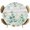 Green Gray, variant on Elastic Fitted Round Tablecloth, Green Eucalyptus Leaves Waterproof Stretch Table Cover for 36"-44" Tables, Daisy Summer Botanical Watercolor Washable Outdoor Tablecloths for Patio, Picnic, Camping