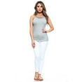 thumbnail image 4 of Women Casual Camisole Spaghetti Strap Tank Top, Light Gray, Plus Size, 4 of 5