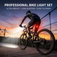 thumbnail image 4 of MORSUMA Bike Light Set, IPX4 Waterproof Smart Sensor Headlight with LCD Display, Black, 4 of 8
